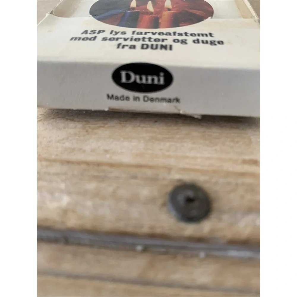 Vintage Duni Taper Candles Wax Narrow Skinny Pencil Slim MCM Set Of 6 NOS Cream